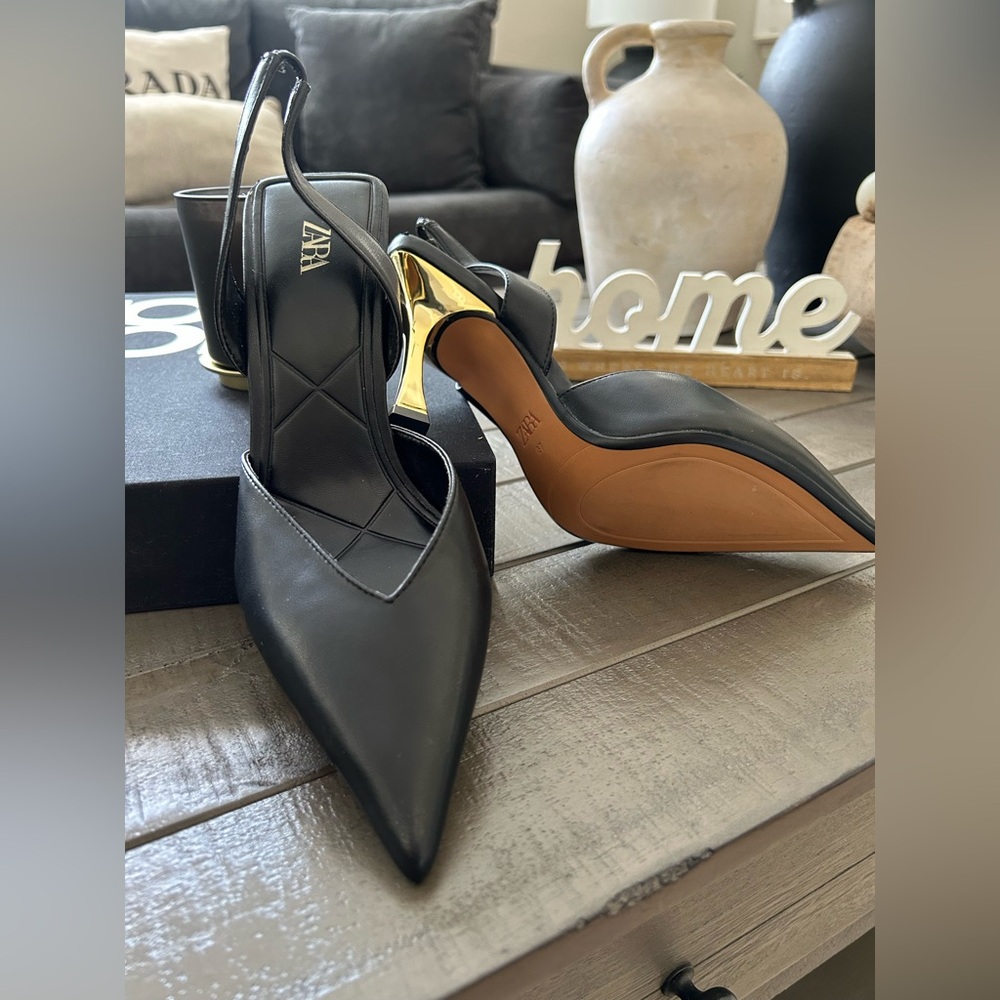 Zara Black Heels Elegant and Sophisticated - Picture 11 of 15
